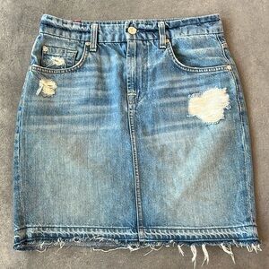 7 for all Mankind denim mini skirt size 25